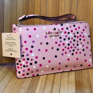 Kate Spade Staci Festive Confetti Glitter Wristlet